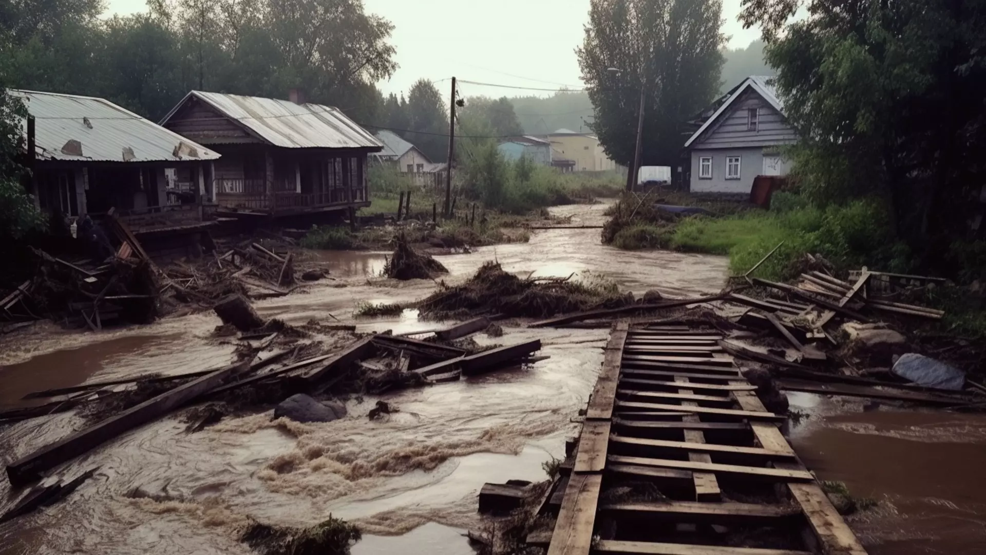 В Оренбургской области из-за прорыва дамбы город Орск затопило водой
