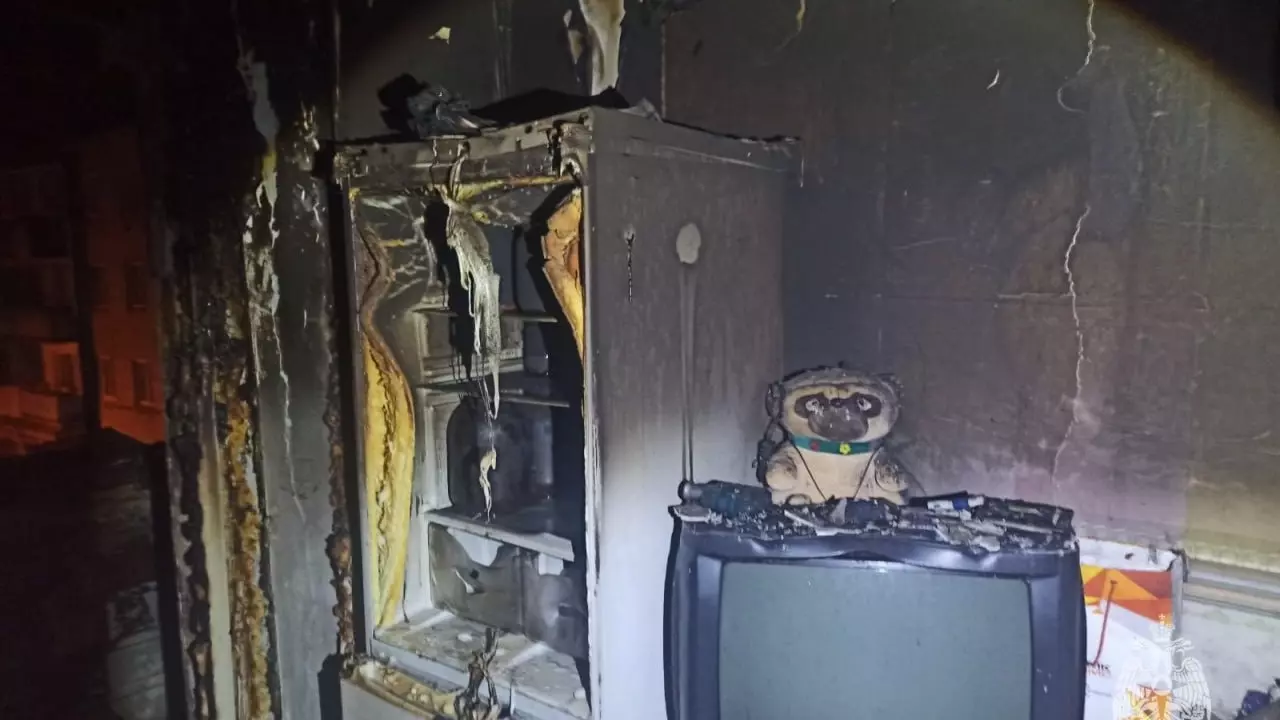 В Башкирии ночью произошел пожар в жилом доме, двух человек удалось спасти