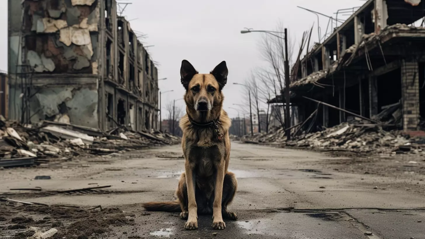 В Башкирии стая собак поджидала людей у подъезда