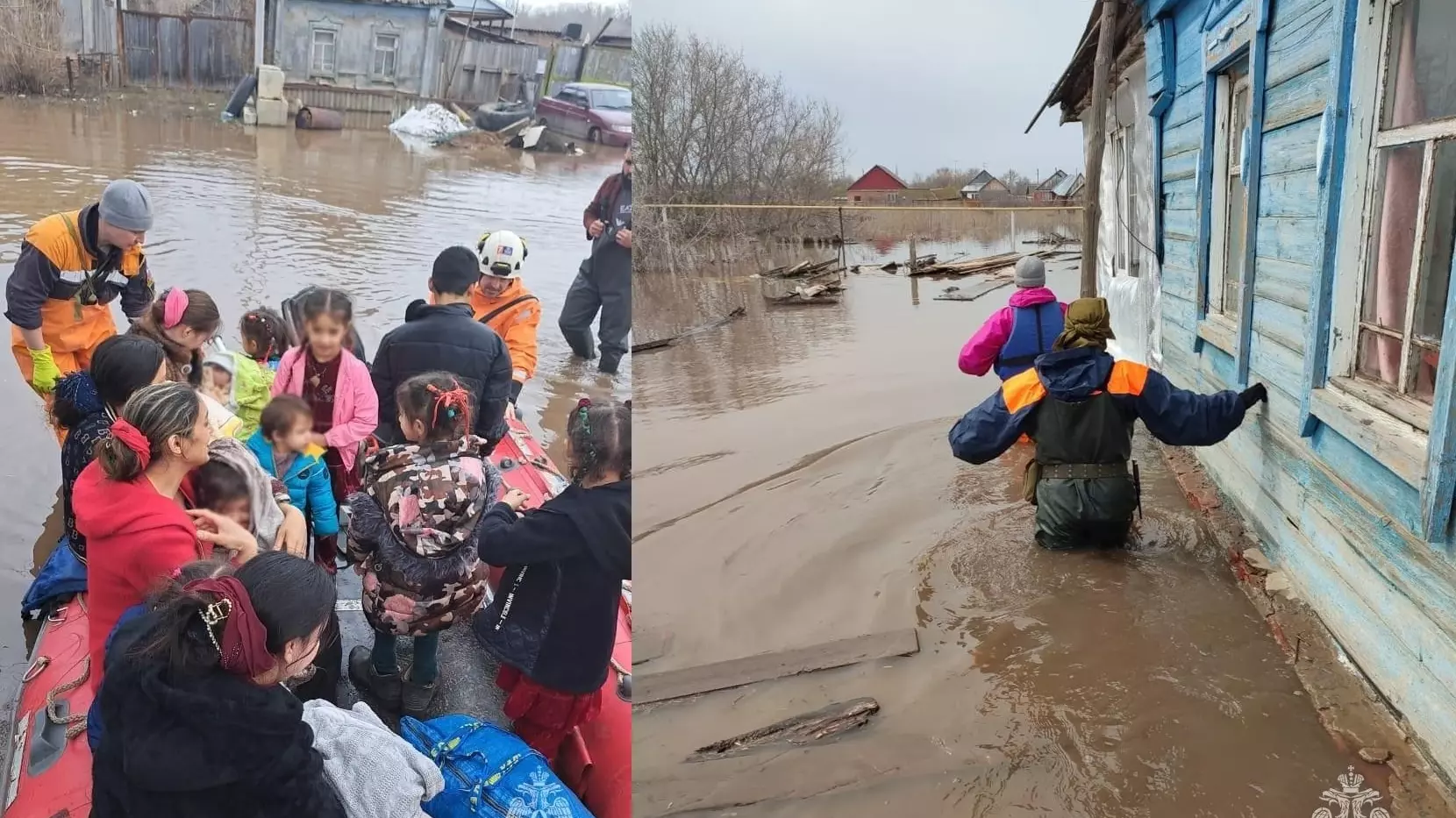 Спасатели Уфы помогают пострадавшим от прорыва дамбы оренбуржцам