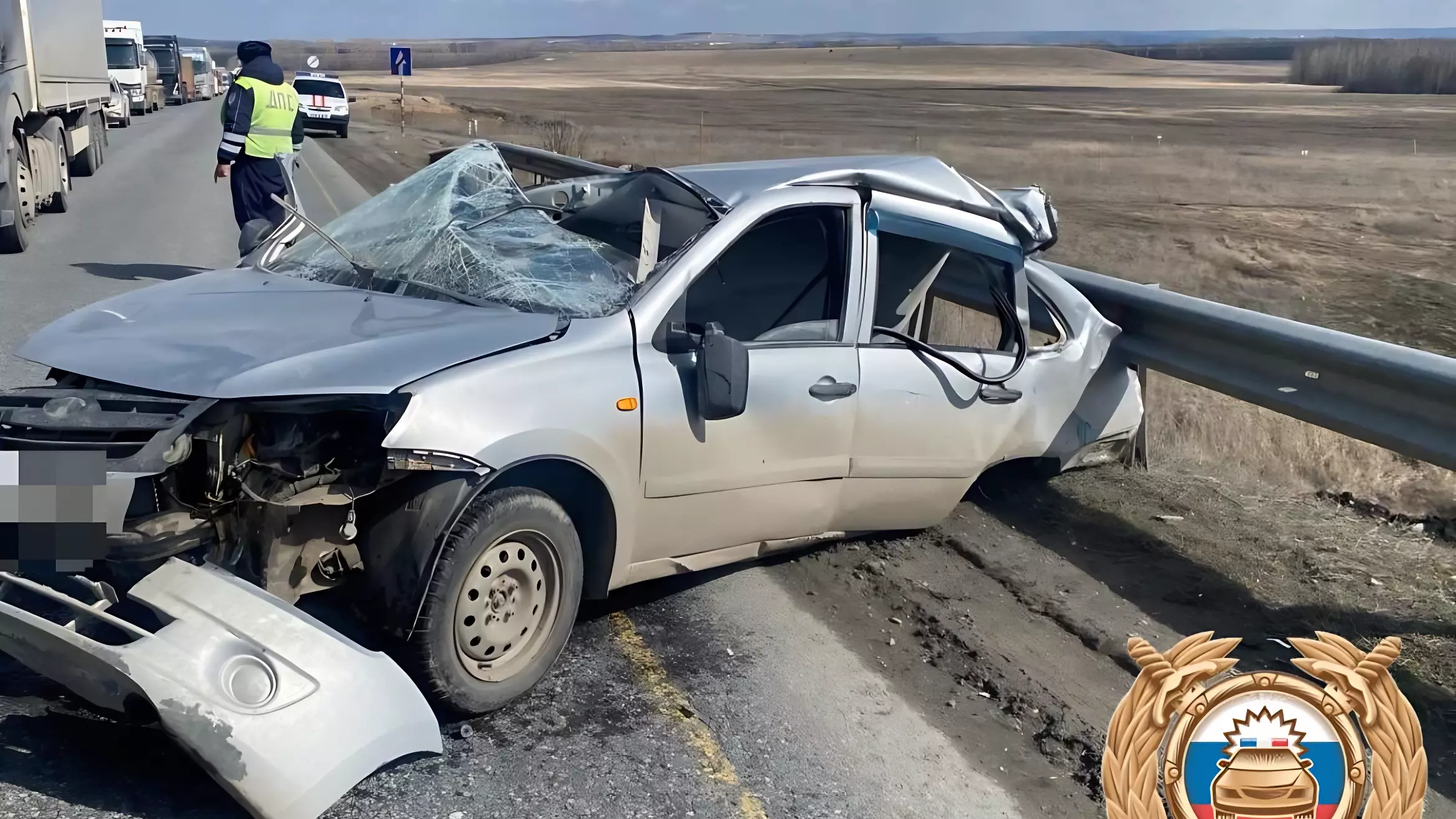 В Башкирии водитель на огромной скорости столкнулся с фурой: пассажир погиб на месте