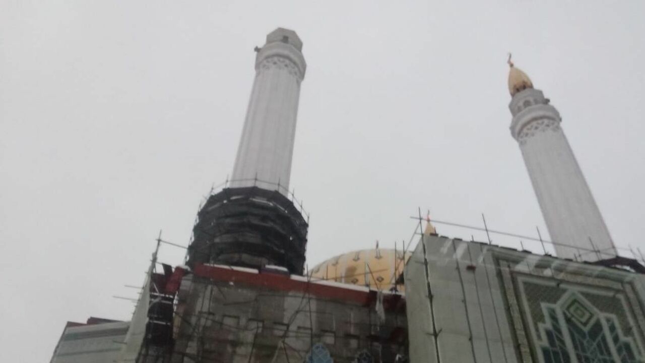 Появилось новое видео падения купола с минарета мечети Ар-Рахим в Уфе