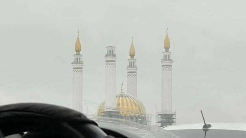 Появилось видео с места падения купола минарета мечети Ар-Рахим в Уфе